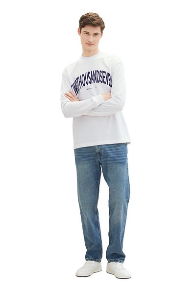 Tom Tailor Denim Λευκό μπλουζάκι για ενήλικες
