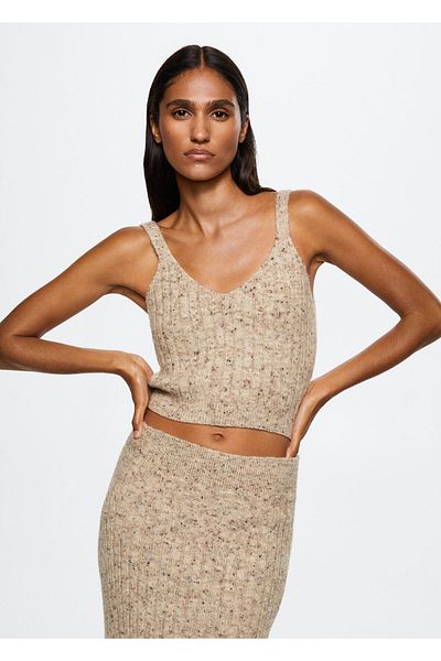 MANGO Woman Mole Grey Dámské Bustier pro dospělé pro dospělé 37069065
