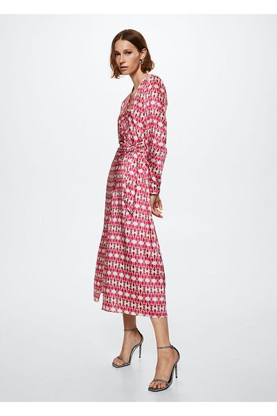 MANGO Woman Φούξια Γυναικείο Φόρεμα37073852