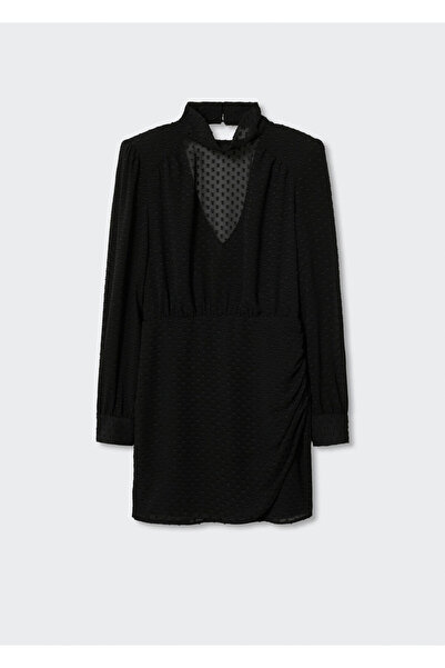 MANGO Woman Siyah Kadın Elbise  37019084