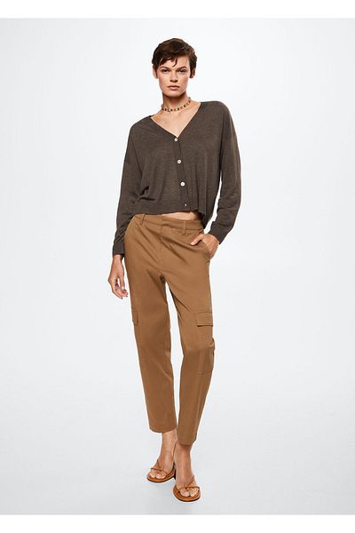 MANGO Brauner Damen-Cardigan 37063834