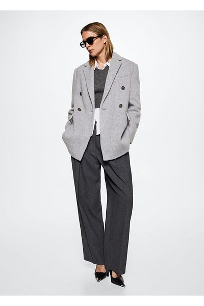 MANGO Woman Gray Women's Coat37077729