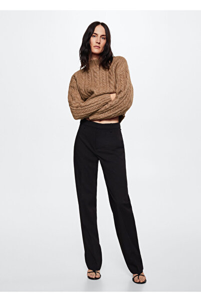 MANGO Woman Koyu Camel Kadın Yetişkin Kazak  37007747
