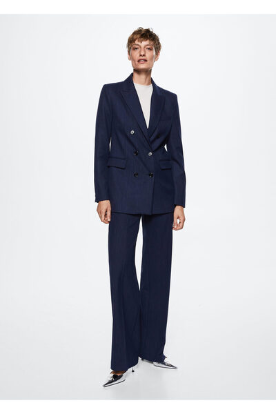 MANGO Woman Blazer pentru femei albastru bleumarin37035141