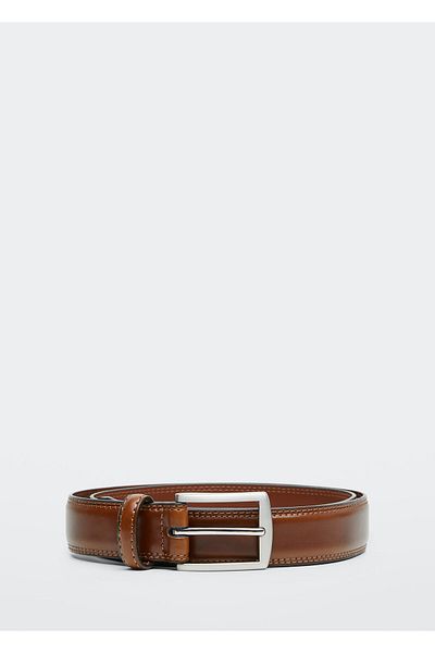 MANGO Man Brauner Herrengürtel für Erwachsene37072520