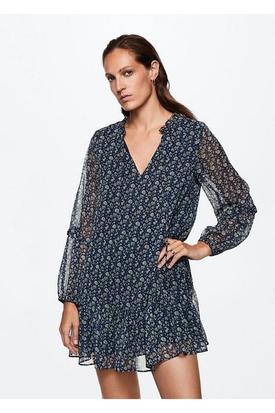 MANGO Woman Blue Women's Dress37037725