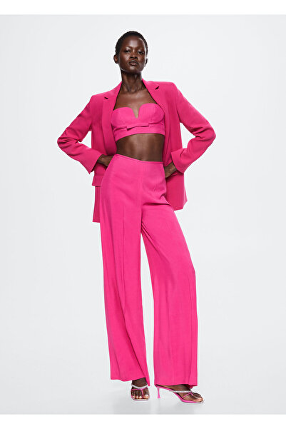 MANGO Woman Fuşya Kadın Pantolon  37065147