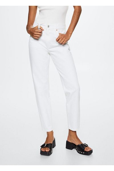 MANGO Woman Białe spodnie damskie37010255