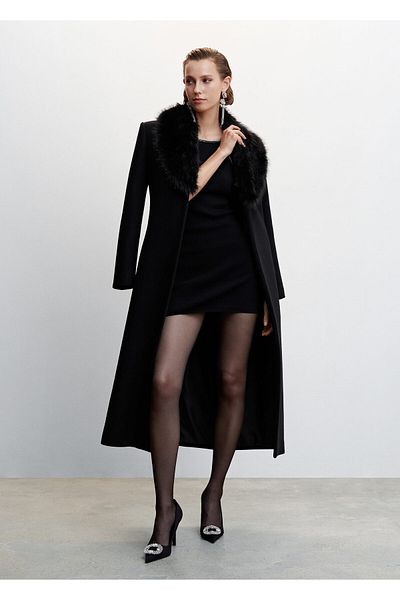 MANGO Woman Black Women's Dress37089205