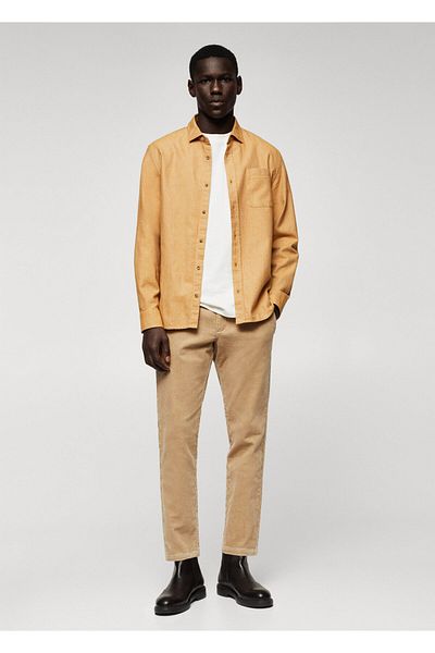 MANGO Man Beige Men's Trousers 47000559