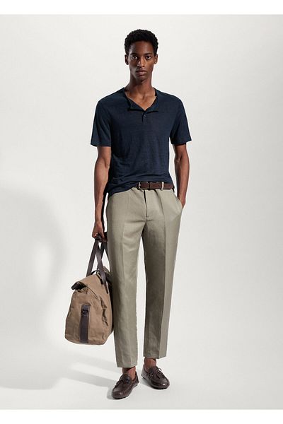 MANGO Man Ανδρικό μπλουζάκι για ενήλικες Bright Blue 47025925