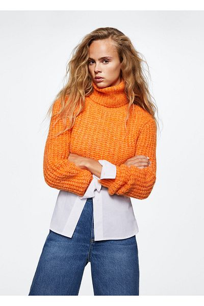 MANGO Woman Orange Women's Sweater37005967