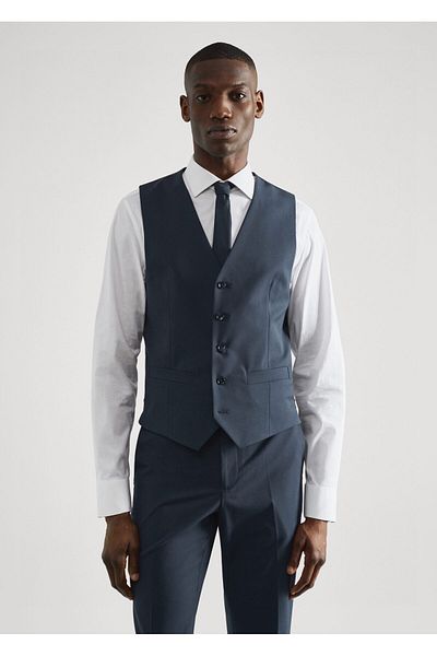 MANGO Man Ανδρικό γιλέκο Navy Blue47060812