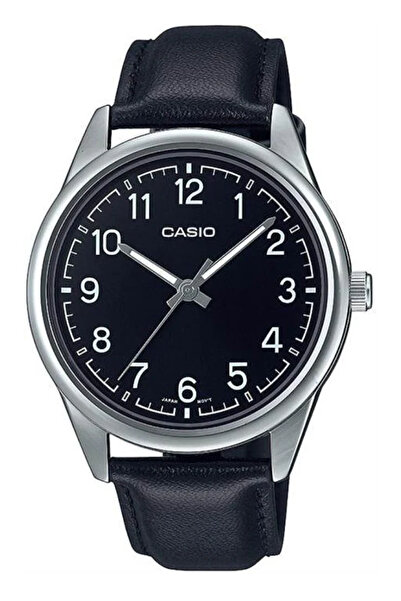 Casio Siyah Deri Kayışlı Siyah Kadran Erkek Kol Saati