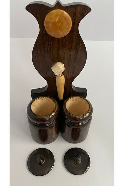 Çilek Wooden Handmade 2-Piece Spice Rack