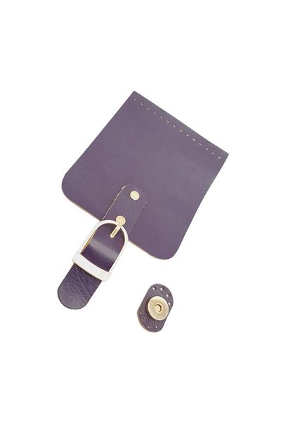 angel çanta aksesuar Angel Bag Accessory Real Leather 21x12 cm Purple Color Bag Cover Light Gold Metal