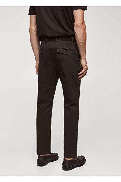 MANGO Man Tapered Kesim Pamuklu Cropped Pantolon