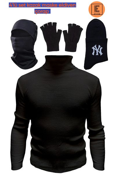 EMKA GİYİM SET DE 4 PULLOVER BEANIE SOSETI MANUSI