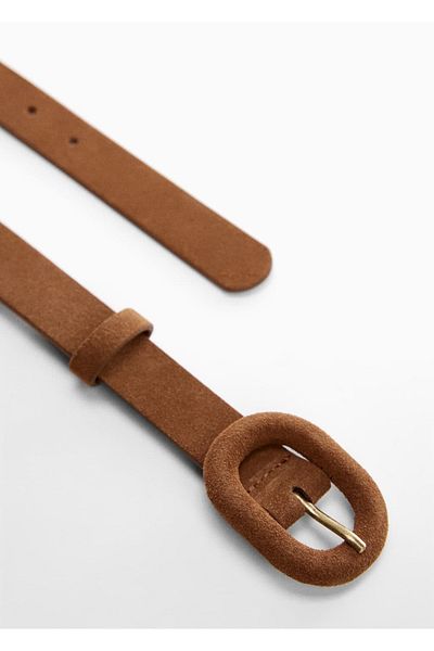 MANGO Woman Ledergürtel – breites Schnallendesign