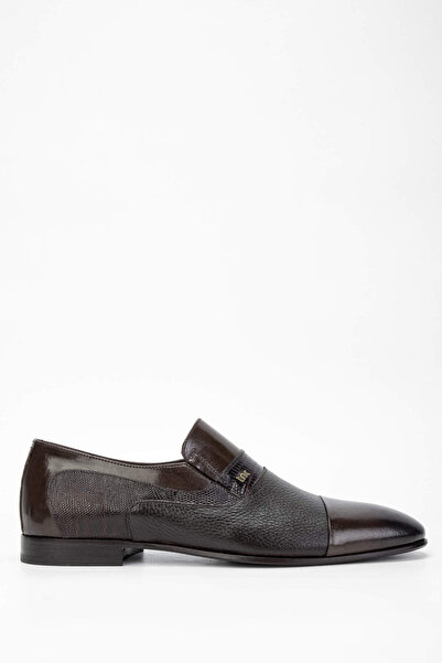 Tamer Tanca Men's Genuine Leather Brown Loafer Shoes