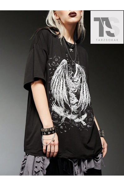 Tarzsokak Tricou cu grafică cu mașini și litere, cu umeri căzuți