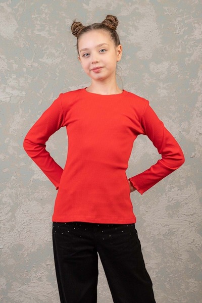 Hopi Kids Red Girl's Camisole Bady - Crew Neck, 13-14 Years