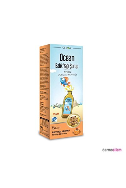 Orzax Ocean Omega 3 Balık Yağı Portakal Aromalı Şurup 150ml