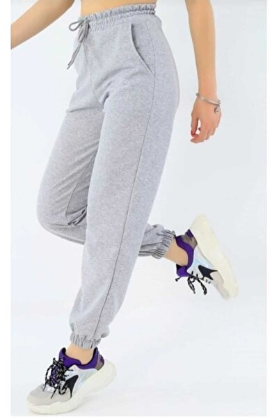 ESİLA Παντελόνι φόρμας - Γκρι - Κανονική μέση