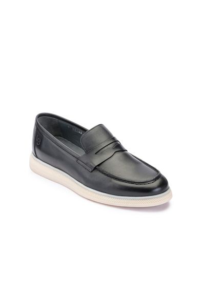 LUCIANO BELLINI C-20103 Black Skin Leather Men's Shoes