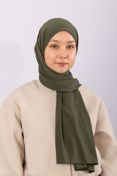 hijabchi Εισαγόμενο Premium Jersey - Χακί Πράσινο