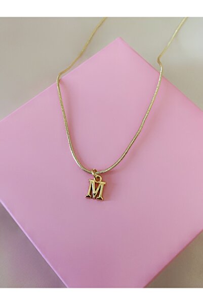 Asia by Leuvoié Altın Kaplama Minimal M Harfli Kolye