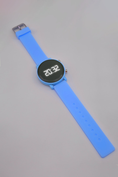 tutkanstore Yuvarlak Dijital Led Ekranlı Kol Saati Su Geçirmez Unisex Silikon...