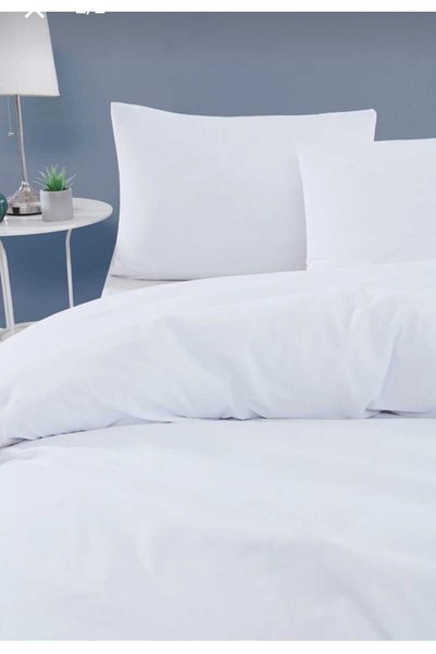 Gasel Home TE KİŞİLİK PAMUKLU ÇARŞAFI LASTİKLİ NEVRESİM TAKIMI DÜZ RENK