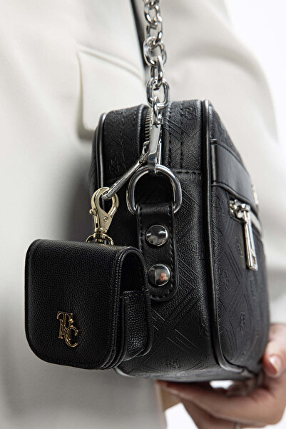 Tamer Tanca Unisex Hakiki Deri Siyah Havyar Airpodsluk Cuzdan