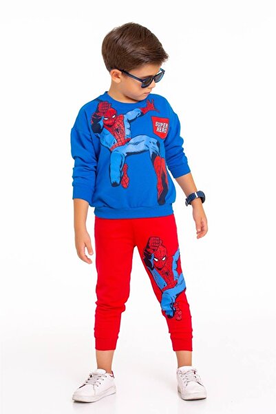 ARBİ kids Момчешки пижамен комплект от трикотажна материя с шорти Spider-Man