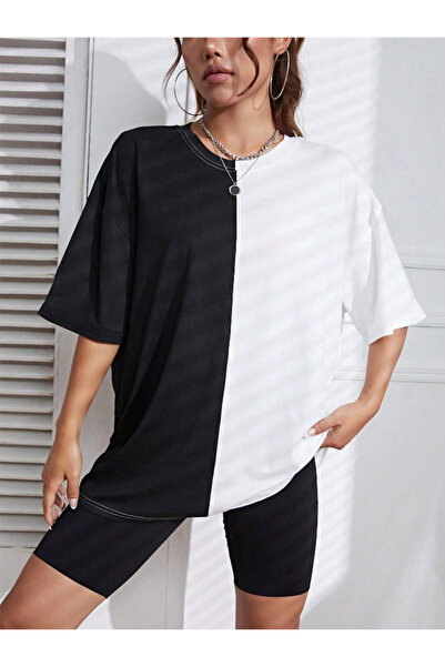 Revasser Unisex Women's/Men's DOUBLE Colored Special Oversize Cotton Combed T-Shirt