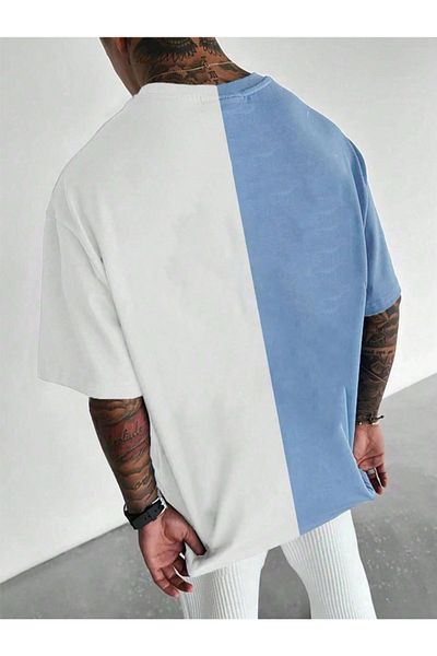 Revasser Unisex Γυναικείο/Ανδρικό ΔΙΠΛΟ Χρώμα Special Oversize Βαμβακερό χτενισμένο μπλουζάκι