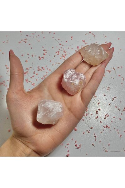 Elifsu Jewelry Pembe Kuvars Taşı Ham Kütle Doğal Taş