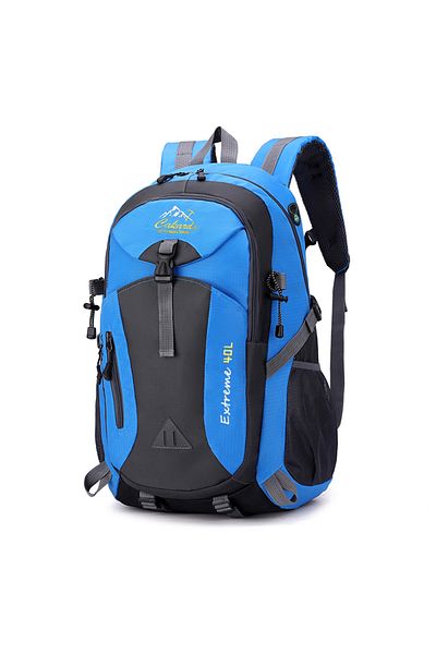 Bliss Blue Imported Multipocket Waterproof Outdoor Mountaineer Sports Bag 40 lt