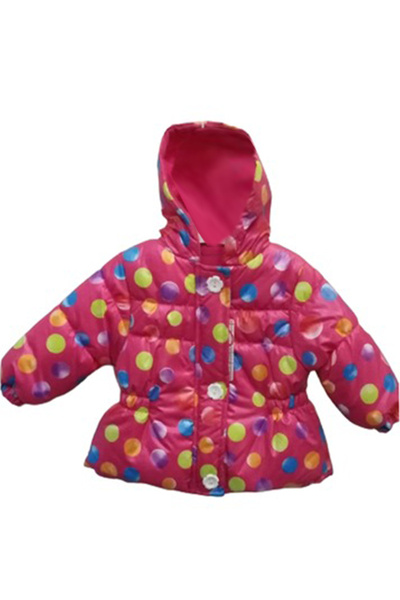 CEBECİ TİCARET GIRL'S COAT HOODED WITH VELVET FLEECE INSIDE Fuchsia