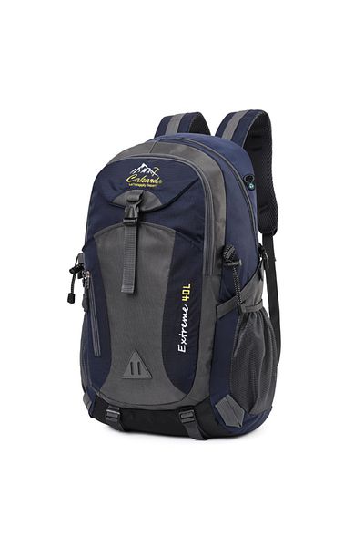 Bliss Navy Blue Imported Multipocket Waterproof Outdoor Mountaineer Sports Bag 40 lt