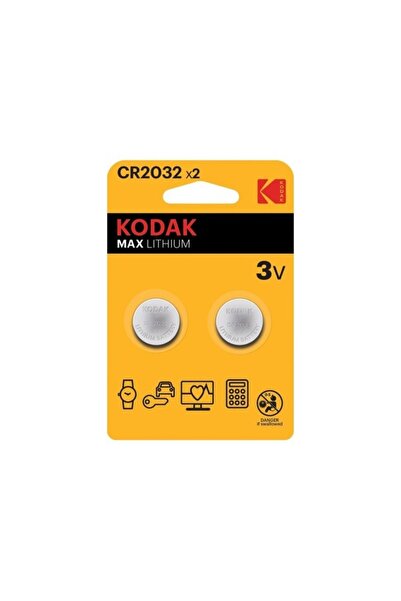 Kodak Max CR2032 Lityum Düğme Pil 2'li