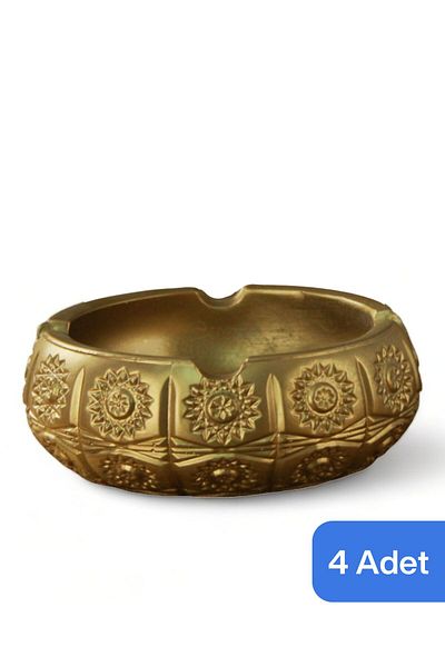 Evene Ashtray Gold Ash Tray Decorative Ashtray 4 Pieces Model 4