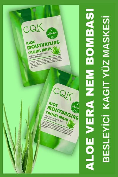QNİAY Aloe Vera Moisture Bomb Moisturizing Firming Mask (1 piece) Brightening Sheet Face Mask