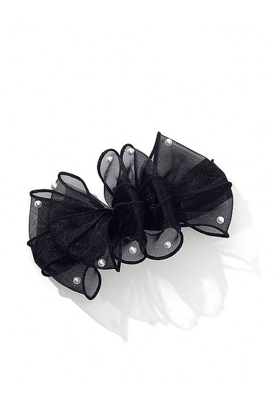 CSR AKSESUAR Catarama automata din organza cu perle de marime mare