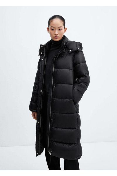 MANGO Woman Waterproof hooded quilted anorak