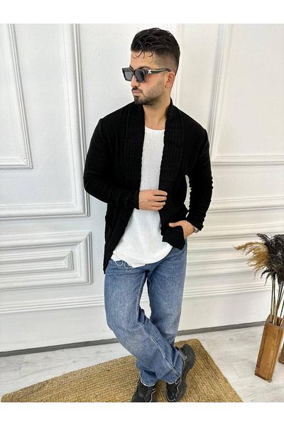 elkumoda Πλεκτή ζακέτα με κόμπο και τσέπες, που δεν μπαλώνει.