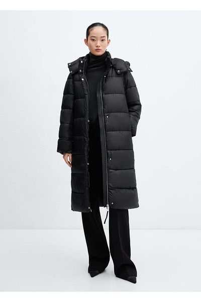 MANGO Woman Waterproof hooded quilted anorak