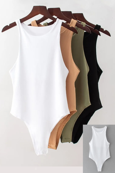 BENİMOLMALI Seamless Bodysuit Bodysuit with Snap Fasteners 7 Color Options Fu...