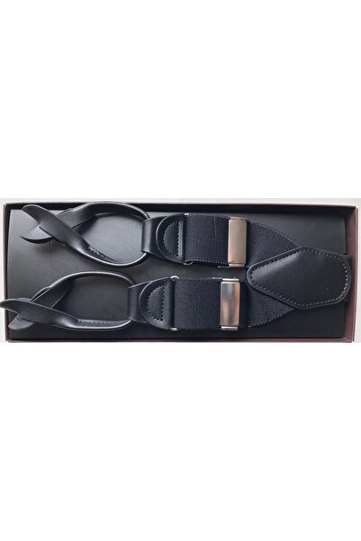 KemerSepeti Düğmeli Siyah Pantolon Askısı